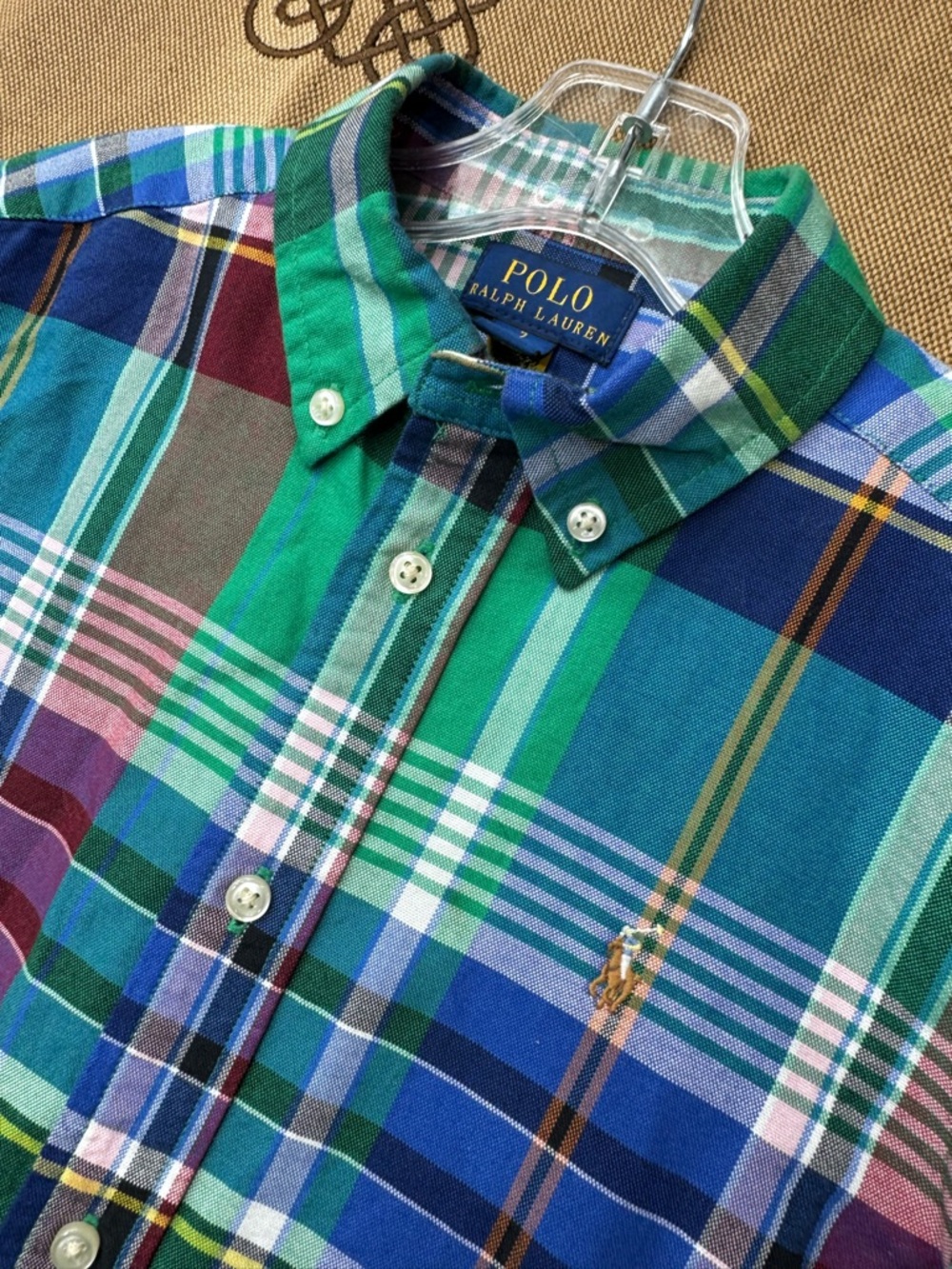 Polo by Ralph Lauren boys Plaid Cotton Oxford Shirt size 7 - Picture 6 of 12